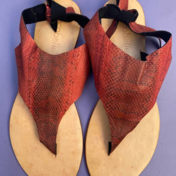 Red Snack Skin Sandal - Picture 3 of 6